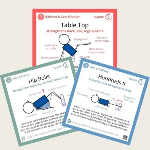 Pilates Foam Roller Card Deck