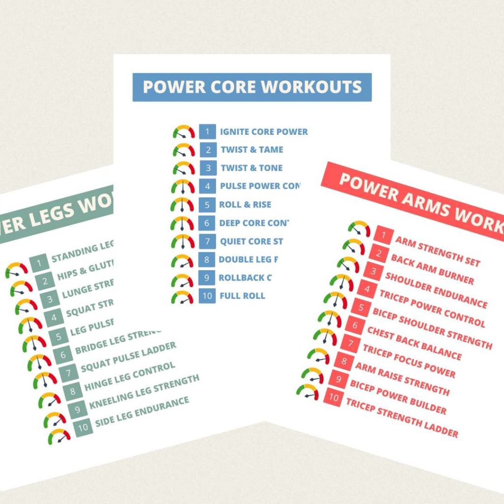 Pilates Magic Circle Mini Workout Deck 3 Categories