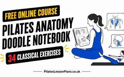 Free Online Pilates Anatomy Course: The 34 Exercise Doodle Notebook