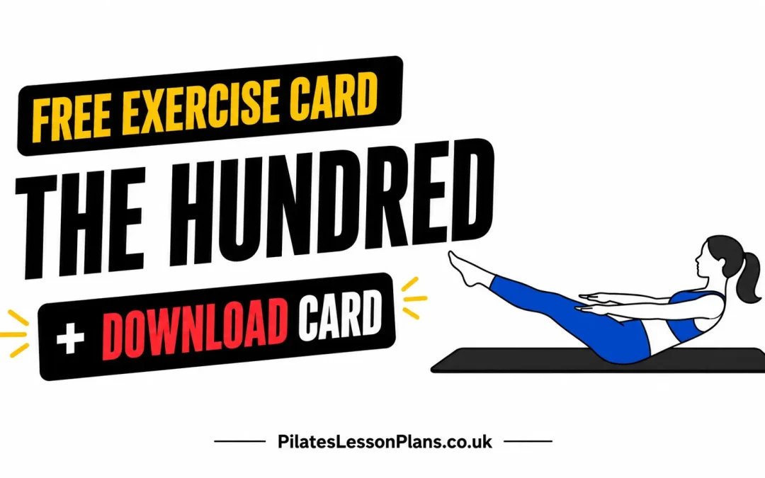 Free Downloadable Classic Pilates Exercise Card: The Hundred