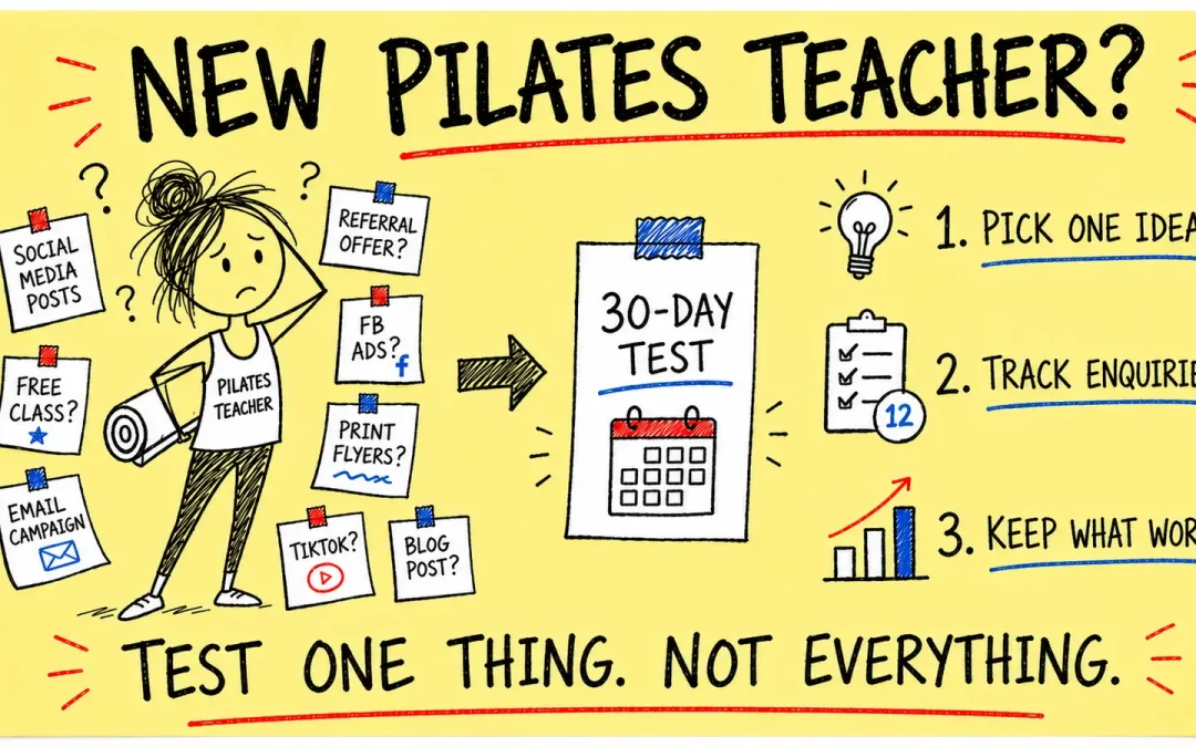 Pilates Marketing for New Teachers: What to Test First