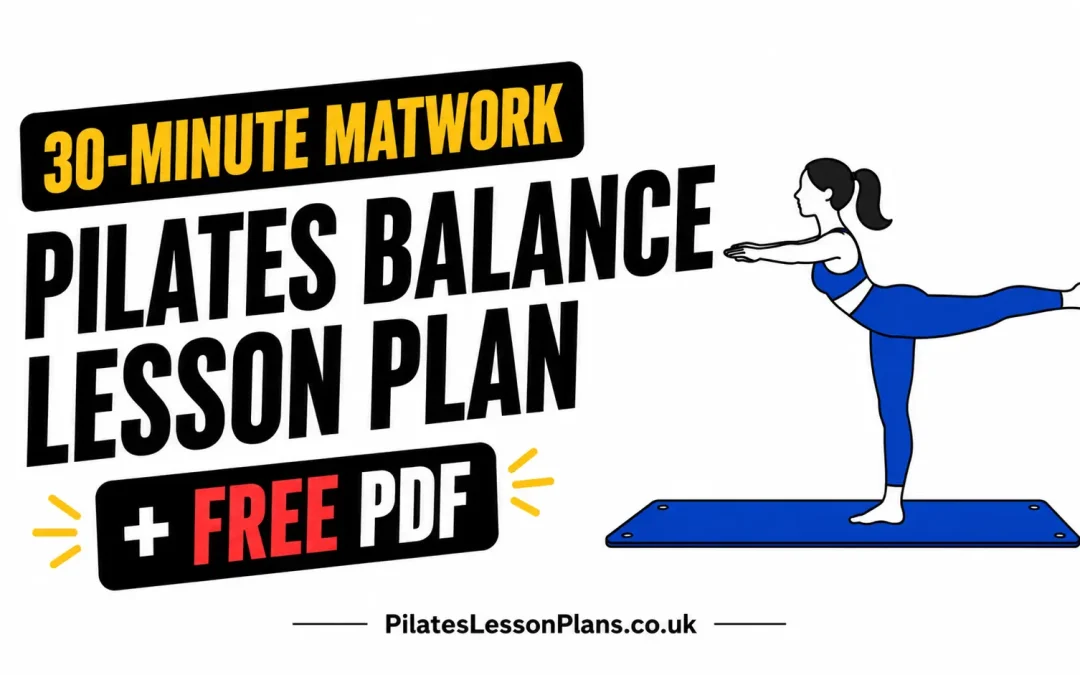 Free 30-minute Pilates mat balance lesson plan